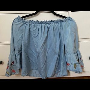 Off the shoulder flowy top